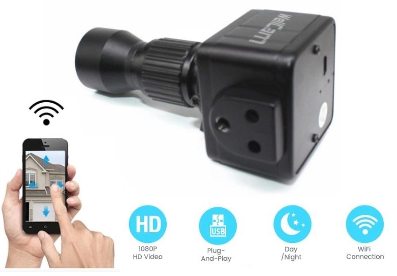 Mini WiFi kamera til mobil med FULL HD opløsning og 20x optisk ZOOM zoom