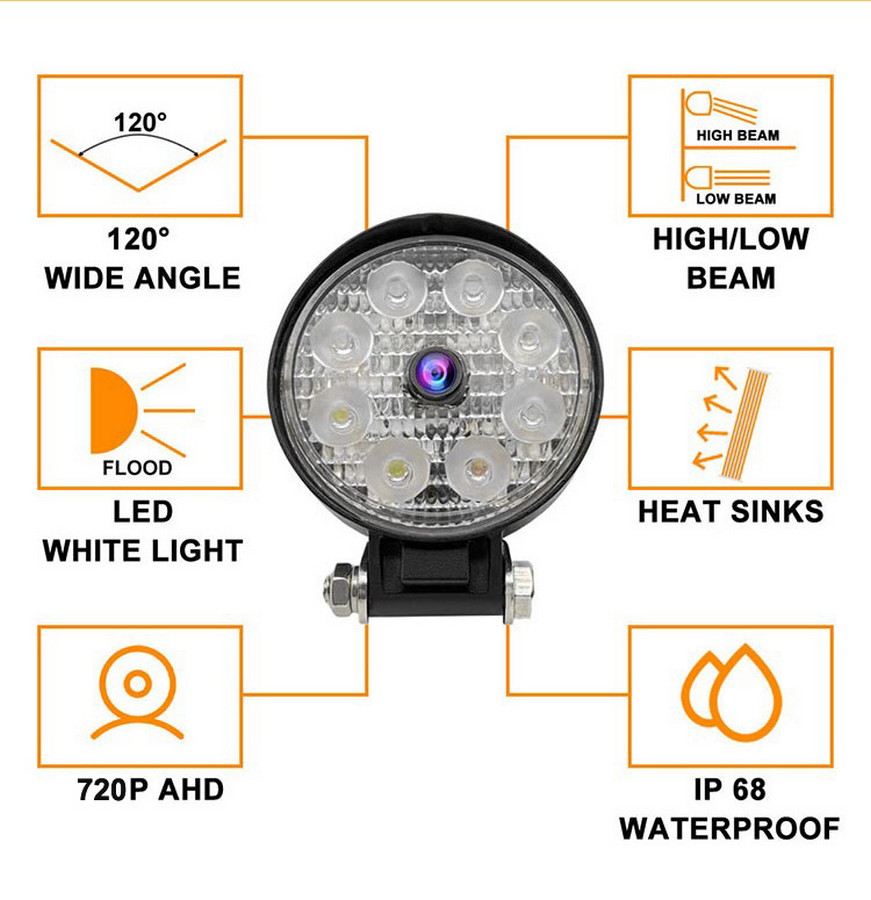 WiFi kamera 120 graders vinkel + led lys hvid