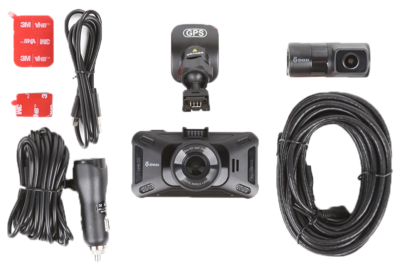 DOD bilkamera GS980D - pakkens indhold
