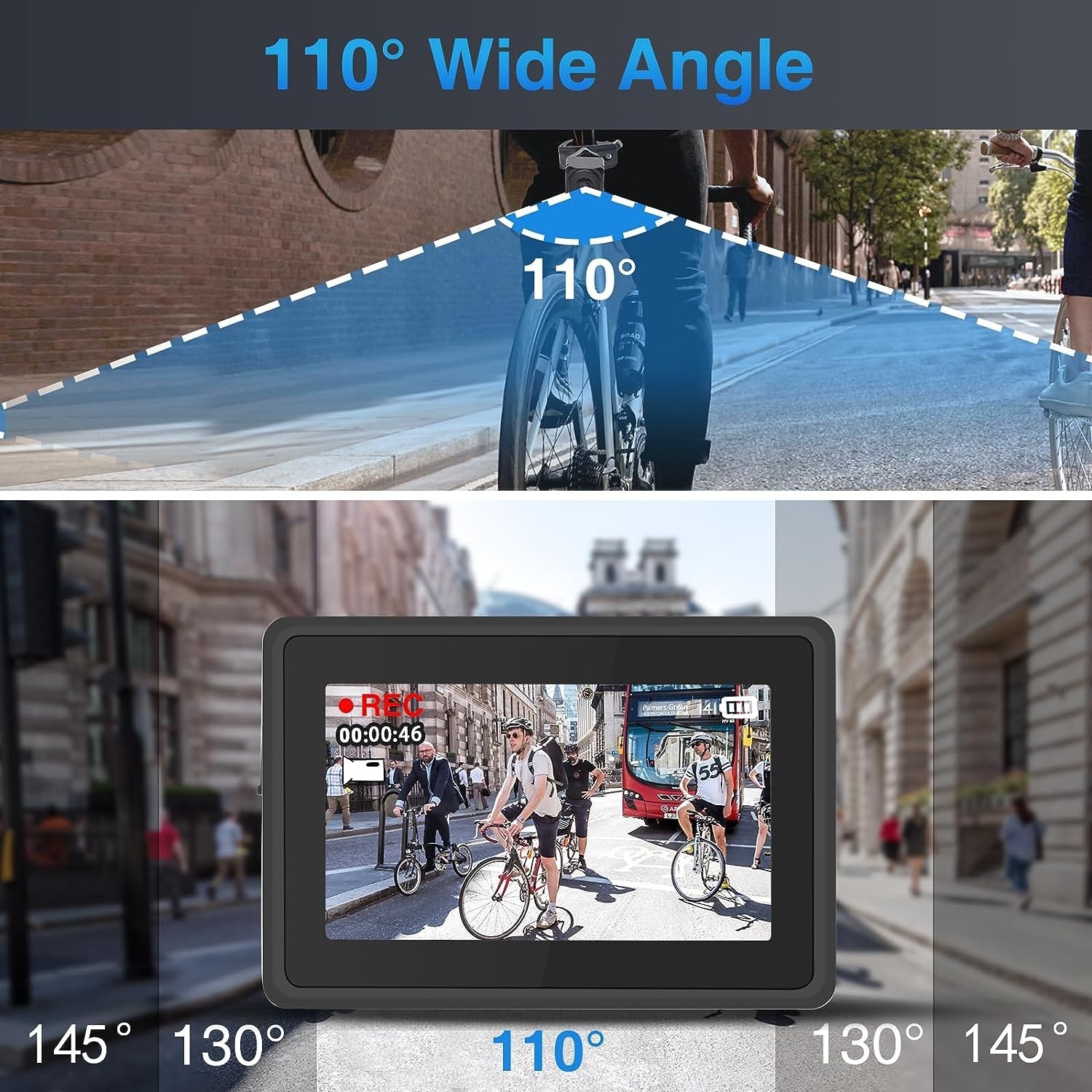 cykel kamera sæt - synsvinkel 110 grader