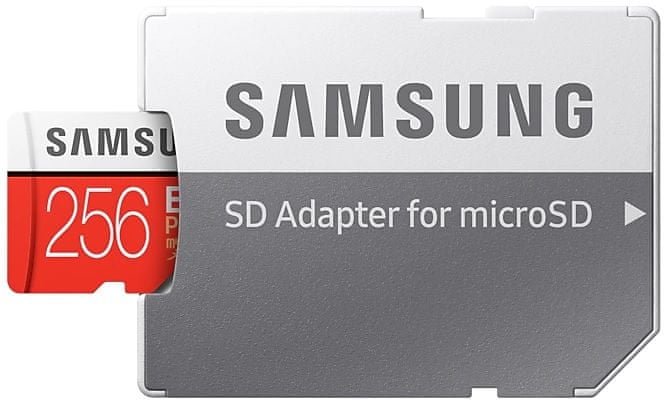 256 GB micro SDXC hukommelseskort Samsung EVO PLUS + SD adapter