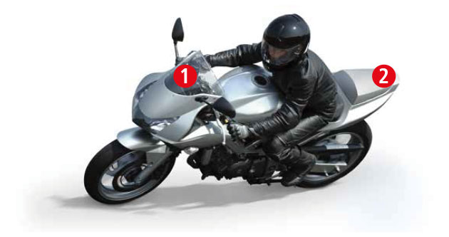 Motorcyklers sikkerhedssystem