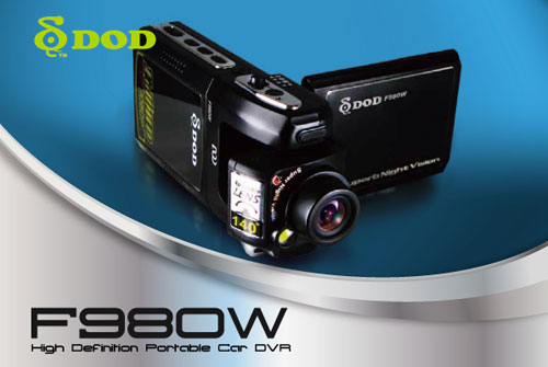 Indbygget kamera i bilen - DOD F980W