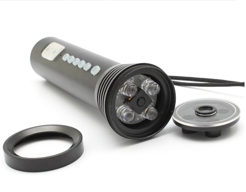 kamera med LED lommelygte + mp3