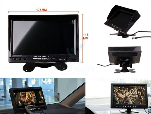 digital skærm med bakkamera