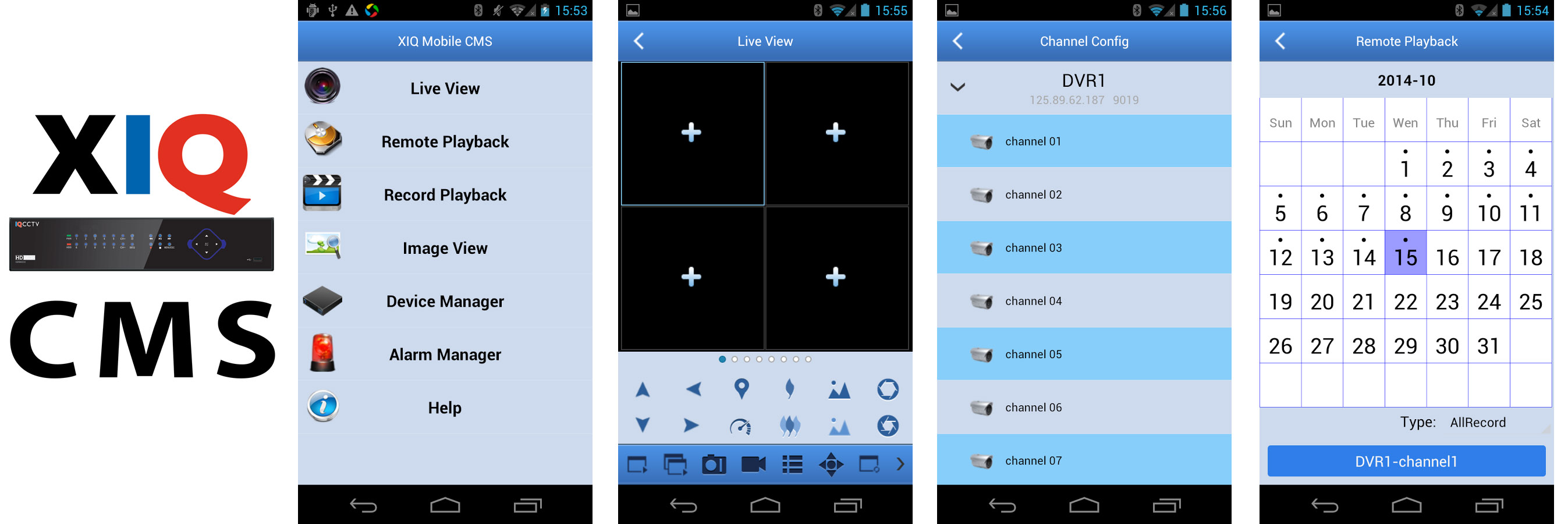 Mobilapplikation XIQ-CMS-1