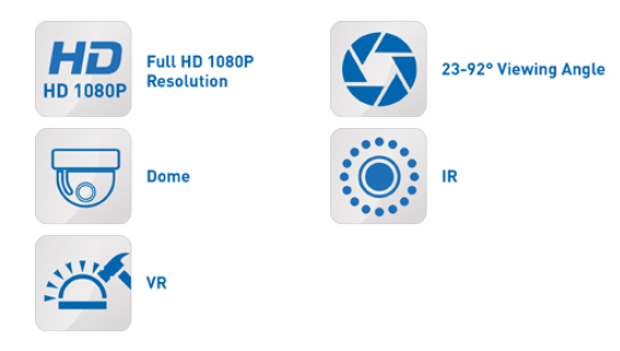 Specifikationer XHC kamera 1080P