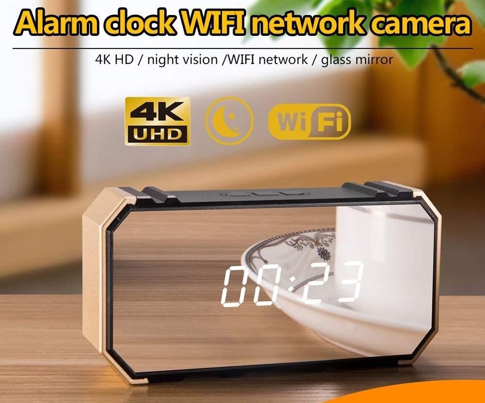 4K wifi kamera i vækkeur