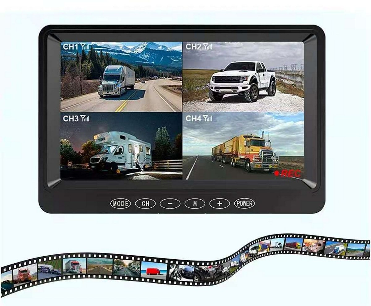 7-tommer LCD-skærm til vending - optagelse til SD-kort