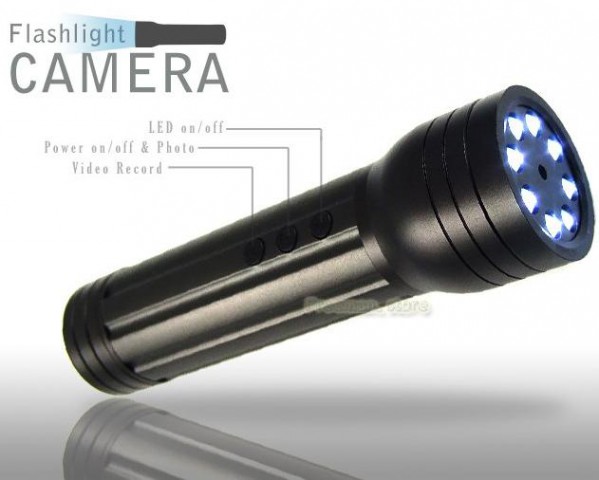 Lommelygte med kamera - 8x High Power LED