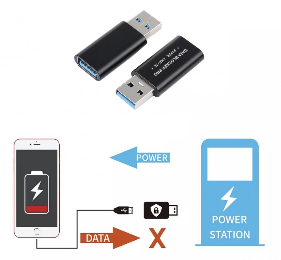 Beskyttelse til mobil smartphone under USB-opladning - Data Blocker Pro
